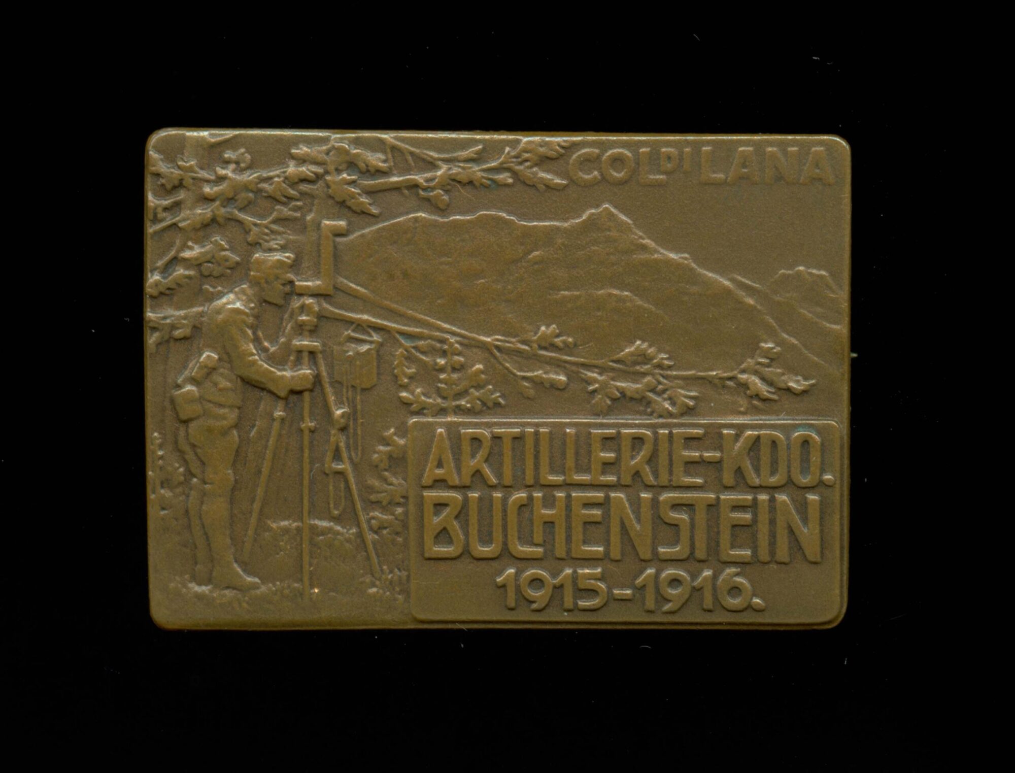 Distintivo austro-ungarico del comando d'artiglieria di Buchenstein, 1915-1916