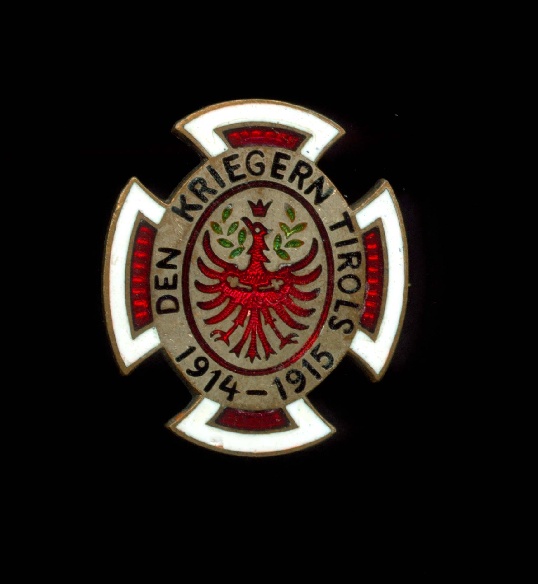 Distintivo Den Kriegern Tirols 1914-1915 con l'aquila tirolese